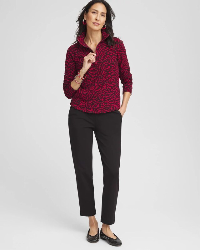 Zenergy French Terry Half Zip Pullover Top - image 2